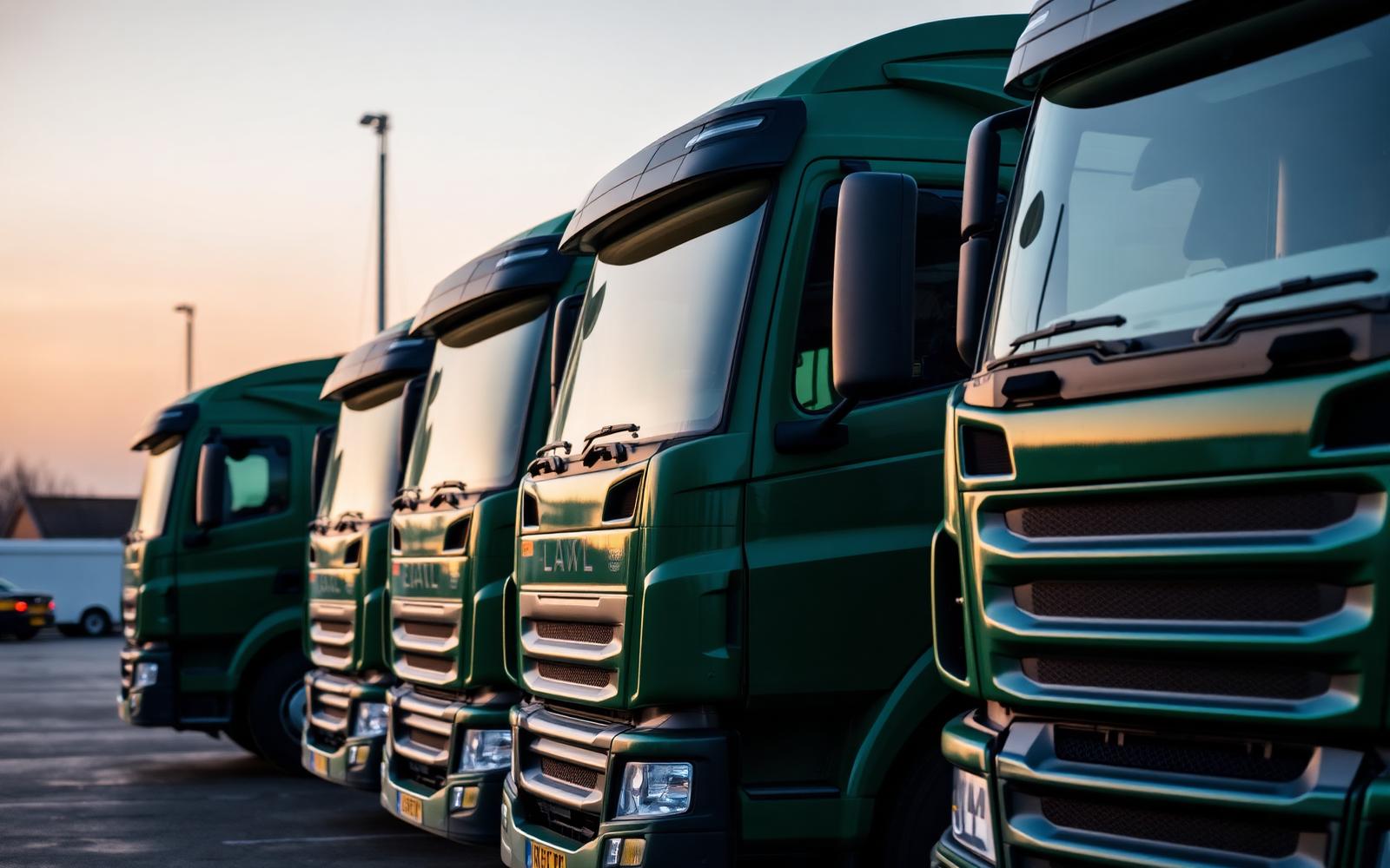 Vista Recycling fleet at dawn